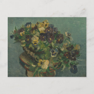 Vintage Blumen Van Gogh Stiefmütterchenkorb Postkarte