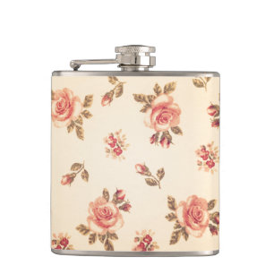 Vintage-Blumen-Victorian-Noveau-Kunst mädchenhaft Flachmann