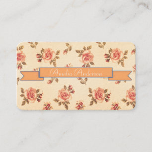 Vintage-Blumen-Victorian-Noveau-Kunst mädchenhaft Visitenkarte
