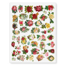 Vintage-Blumen-Wasser-Abziehbilder