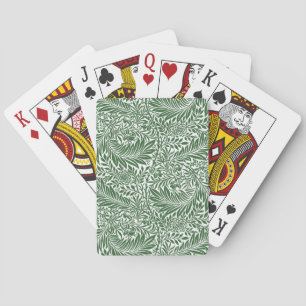 Vintage-Blumen-William-Morris-Weidenzweig-Grün Spielkarten