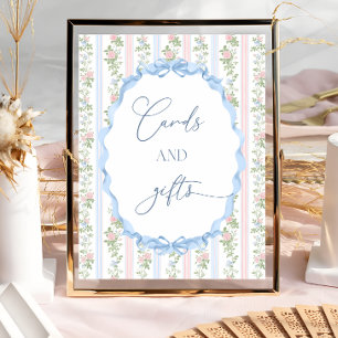 Vintage Blumenbeutel Kinderduschkarten und Geschen Poster