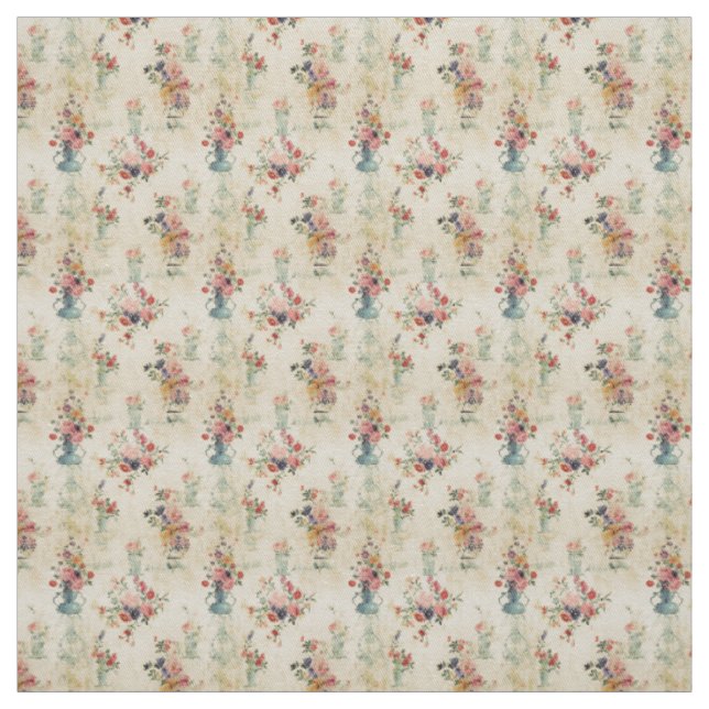 Vintage Blumenbouquets mit antikem Charme Stoff (Muster)