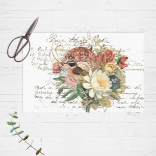 Vintage BlumenCollage Seidenpapier