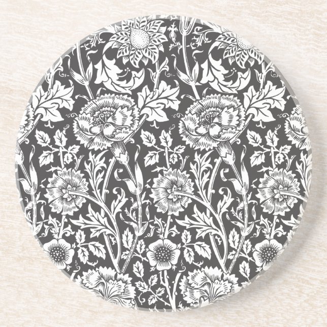 Vintage Blumendach Elegante Zuhause-Geschenkidee Sandstein Untersetzer (Vorne)