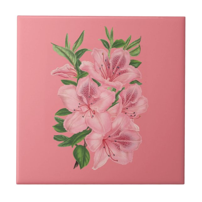 Vintage-Blumendesign Fliese (Vorderseite)