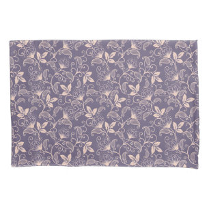 Vintage-Blumendesign mit wirbelnden Reben Kissenbezug