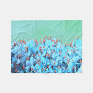 vintage Blumendruck Fleecedecke
