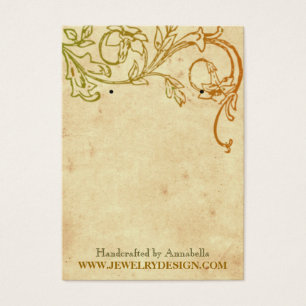 Vintage BlumenEarring-Holder Custom-Schmuckkarten