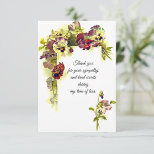 Vintage Blumenecke Dankeschön Karte