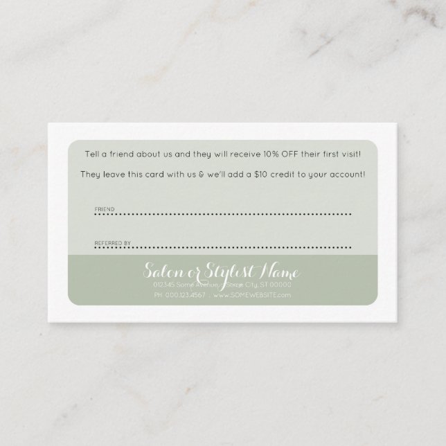 Vintage Blumenempfehlungskarten Empfehlungskarte (Vorderseite)