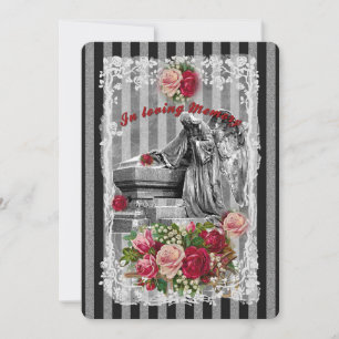 Vintage-Blumenfriedhof - Einladungskarte Einladung