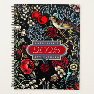 Vintage-Blumengarten 2026 Tagesplaner Planer
