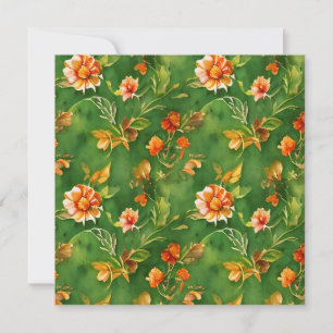 Vintage Blumengarten Aquarell Nahtloses Muster Feiertagskarte