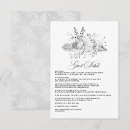 Vintage Blumengastdetails Begleitkarte