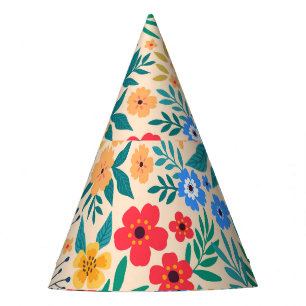 Vintage, blumengeschmückte Blume. Partyhütchen