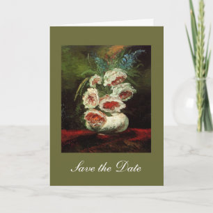 Vintage, blumengeschmückte Save the Date Karte. Ankündigung