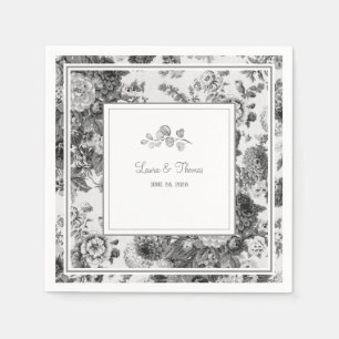 Vintage Blumenheiligen Datum Klassischer Cocktail Serviette