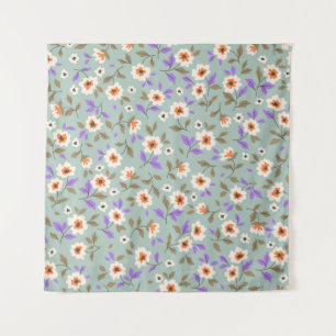 Vintage-Blumenhintergrund. Blumenmuster mit kle Wandteppich