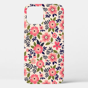 Vintage-Blumenhintergrund, kleine rosa Blumen. Case-Mate iPhone Hülle