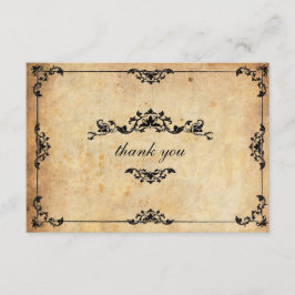 Vintage Blumenhochzeit Dankeschön-Karte Dankeskarte