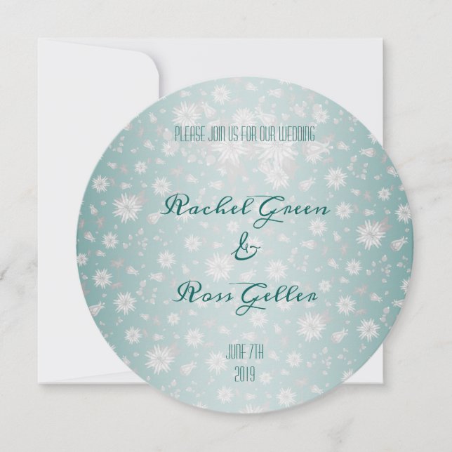 Vintage Blumenhochzeit Einladung (Vorderseite)