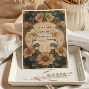 Vintage Blumenhochzeit Einladung