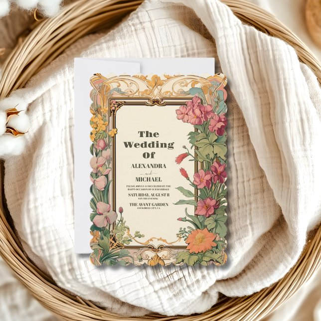 Vintage Blumenhochzeit Einladung (Von Creator hochgeladen)