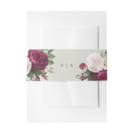 Vintage Blumenhochzeit Einladungsbanderole