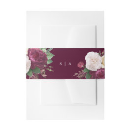 Vintage Blumenhochzeit Einladungsbanderole