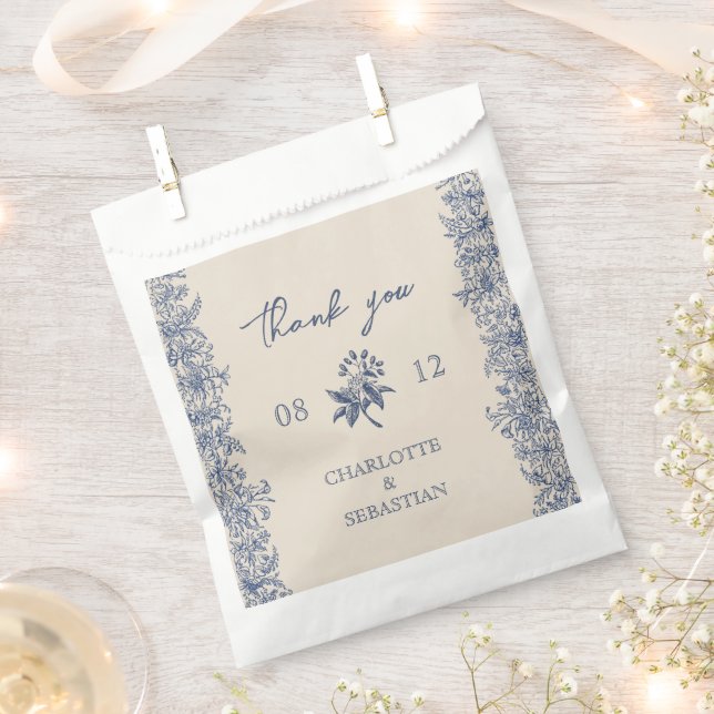 Vintage Blumenhochzeit Geschenktütchen (Ausgeschnitten)