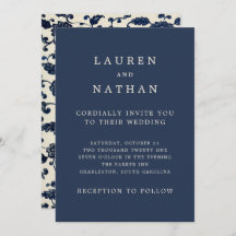 Vintage Blumenhochzeit | Marine und Creme