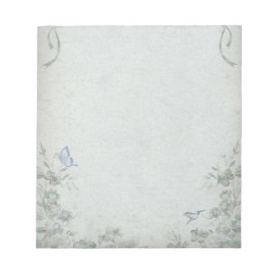 Vintage Blumenhochzeit Notizblock