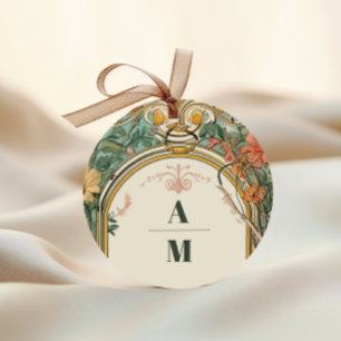 Vintage Blumenhochzeit Runder Aufkleber