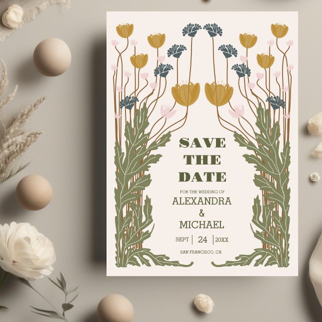 Vintage Blumenhochzeit Save The Date (Von Creator hochgeladen)