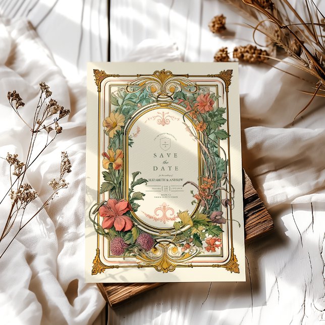 Vintage Blumenhochzeit Save The Date (Von Creator hochgeladen)