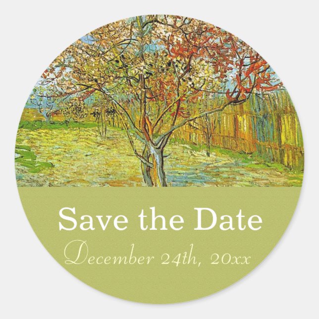 Vintage Blumenhochzeit Save the Date Runder Aufkleber (Vorderseite)