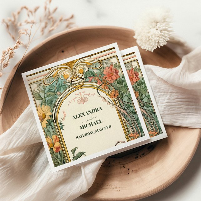 Vintage Blumenhochzeit Serviette (Von Creator hochgeladen)