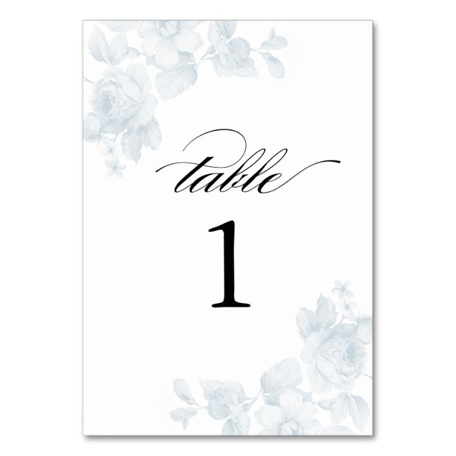 Vintage Blumenhochzeit Tischnummer (Vorderseite)