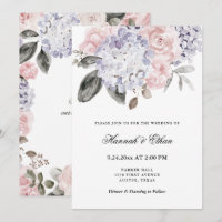 Vintage Blumenhochzeit Watercolorhydrangeas-|