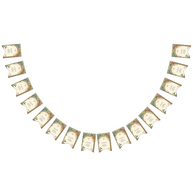 Vintage Blumenhochzeit Wimpelkette (Alle)