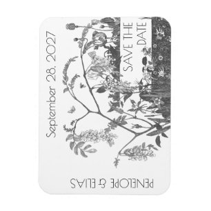 Vintage-Blumenillustration - Heiratsantrag Magnet