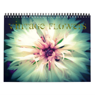 Vintage-Blumenkalender Kalender