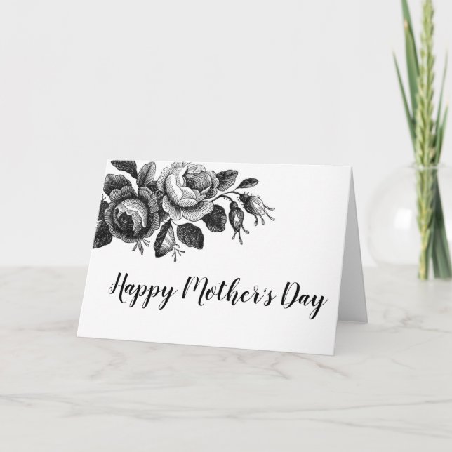 Vintage Blumenkarte der mutter Tages Karte (Vorderseite)