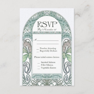 Vintage Blumenkarten für UAWG Hochzeiten IV RSVP Karte