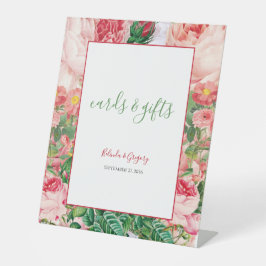 Vintage Blumenkarten und Botanische Hochzeitskarte Sockelschild