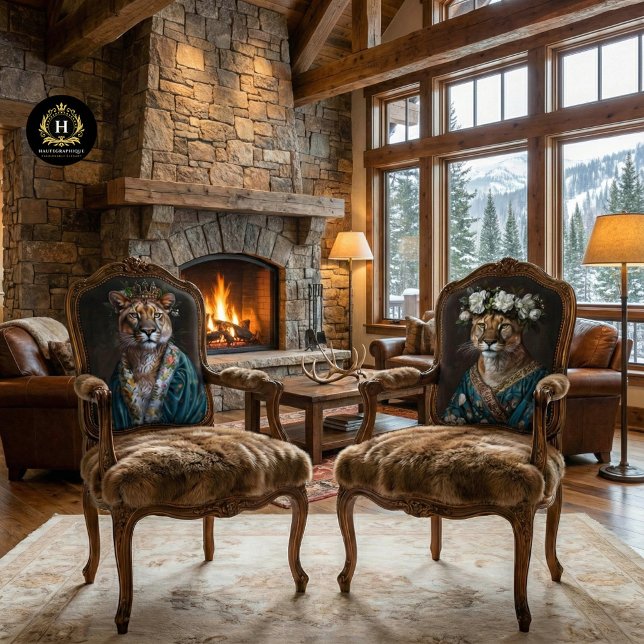 Vintage Blumenkrone Queen Cougar Decoupage Seidenpapier (Von Creator hochgeladen)