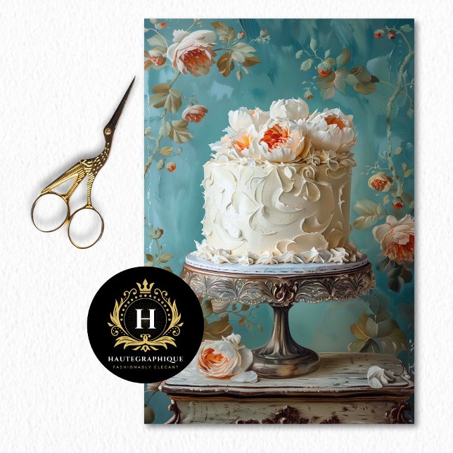 Vintage Blumenkuchendekoupage Seidenpapier (Von Creator hochgeladen)