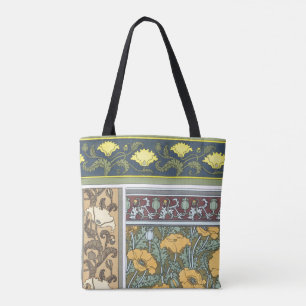 Vintage-Blumenkunst im Jugendstil mit Mohnblumen