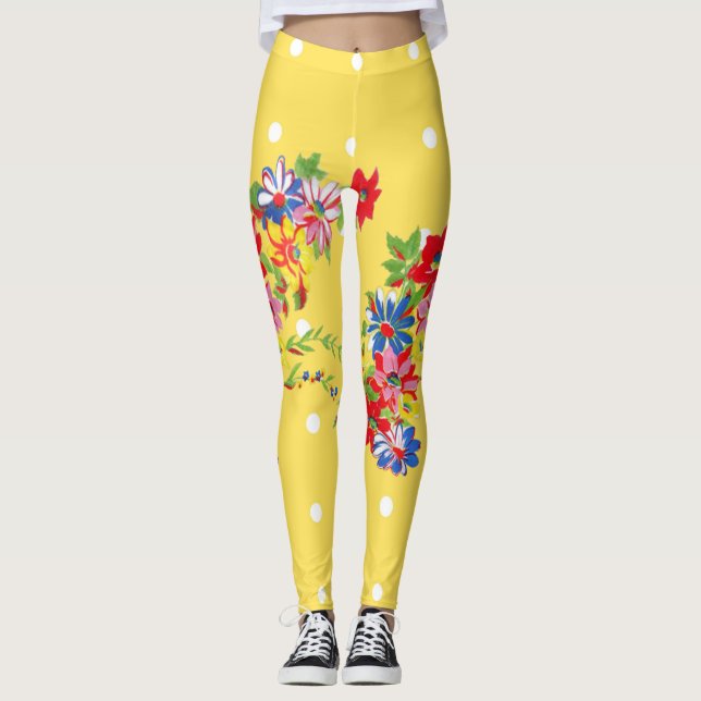 Vintage BlumenLeggings Leggings (Vorderseite)